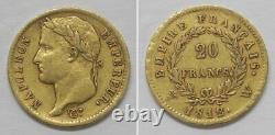 X3696 1812 W France 20 Francs Gold Coin, Fine, KM 695.10