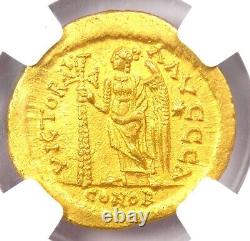 Zeno AV Solidus Gold Eastern Roman Empire Coin 474-491 AD NGC Choice XF (EF)